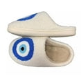 thumbnail image 6 of PacificPlex Slippers Womens Plush Hamsa, 7-7.5, Evil-Eye, 6 of 7