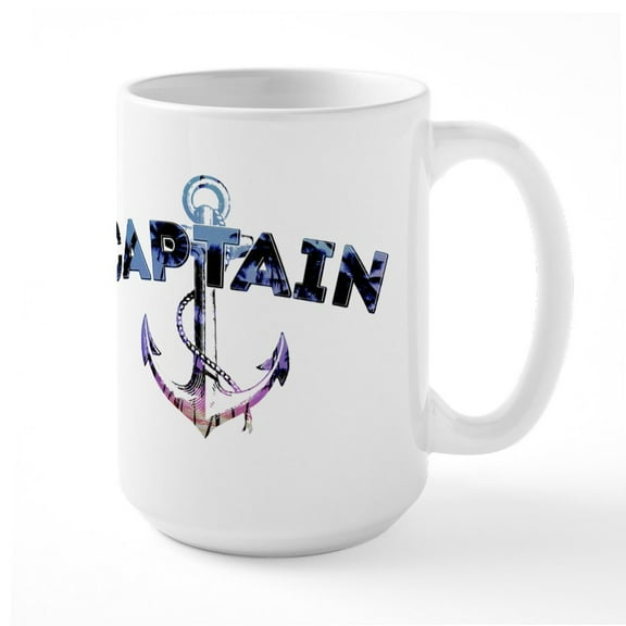 CafePress - Boat Captain Large Mug - 15 oz Ceramic Large White Novelty Mug