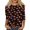 Gold, variant on Womens Halloween Shirts 3/4 Sleeve Halloween T-Shirt, Crew Neck Loose Fit Print Blouse for Fall Casual and Party White 3XL
