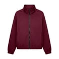 thumbnail image 4 of Admvng Women's Stand Collar Full Zip Cropped Windbreaker Jacket Pocket Lightweight Casual Outerwear, 4 of 9