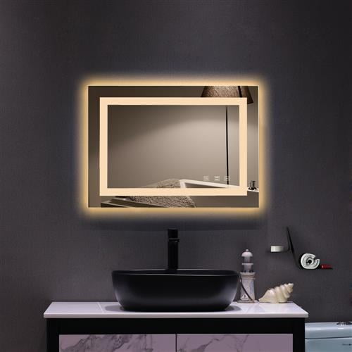 Ubesgoo 36 X 28 Bathroom Led Wall, Homcom Vertical Led Illuminated Bathroom Wall Mirror Medicine Cabinet