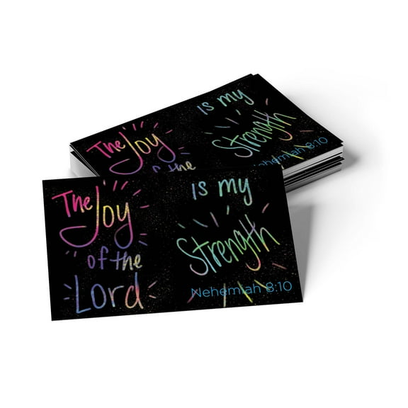 Children and Youth, Pass Along Scripture Cards, The Joy of the Lord is my Strength, Nehemiah 8:10 Pack of 25