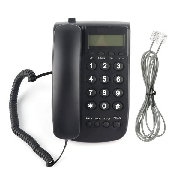 Extensión telefónica para negocios de hotel, sin identificador de llamadas, teléfono residencial para familias de hotel (negro)