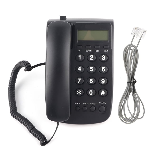 Extensión telefónica para negocios de hotel, sin identificador de llamadas, teléfono residencial para familias de hotel (negro)