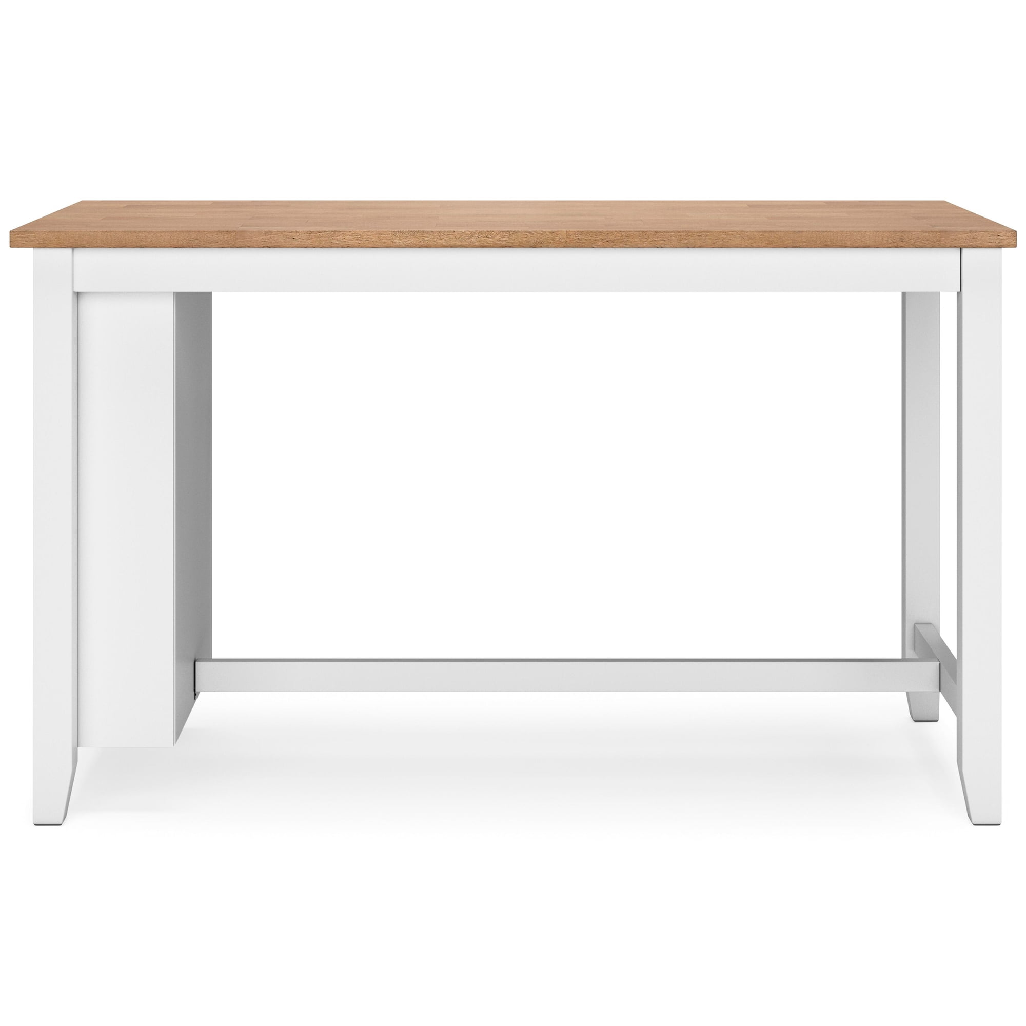 Signature Design by Ashley Gesthaven Counter Height Dining Table with Butcher Block Top, White