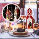 thumbnail image 5 of Adorno decorativo de lámpara navideña con luz de linterna de viento de iglesia navideña para gabinete de mesa, 5 of 5