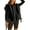Black, variant on Women's Fuzzy Fleece Vest Oversized Sleeveless Sherpa Jacket Warm Button Down Gilet Outerwear with Pockets