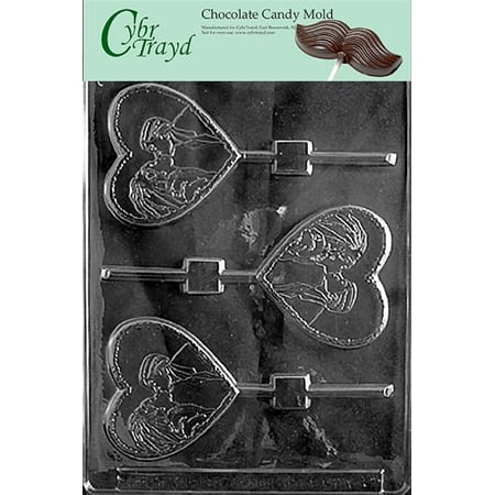 Bride And Groom Candy Molds - Cybrtrayd W042 Bride and Groom Heart Lolly Wedding Chocolate Candy Mold