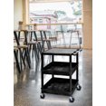 thumbnail image 4 of Luxor Flat Top and Tub Middle / Bottom Shelf Cart -Black, 4 of 4