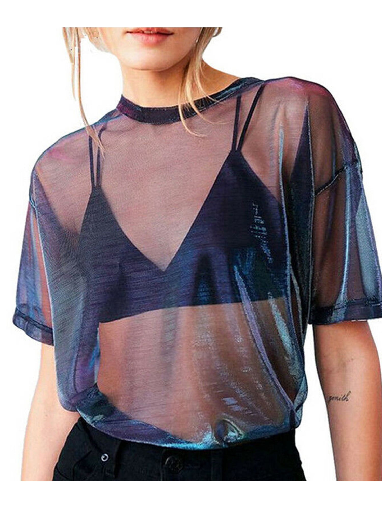 transparent sleeves top