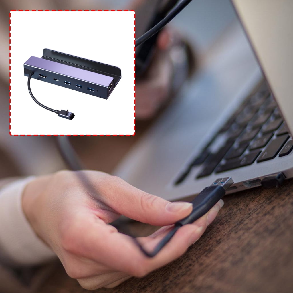 Upgrades Aluminum USB C Dock 4K 60Hz Output Gigabit Ethernet Multiple Device Connection Simple to Operate for Gaming