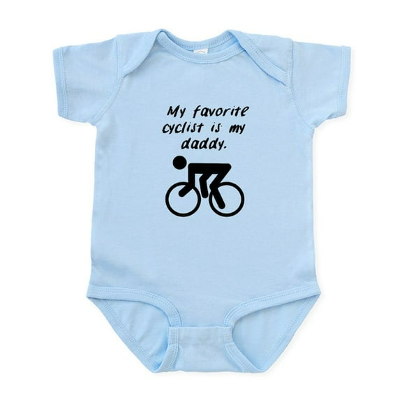 CafePress - My Favorite Cyclist Is My Daddy Body Suit - Baby Light Bodysuit, Size Newborn - 24 Months