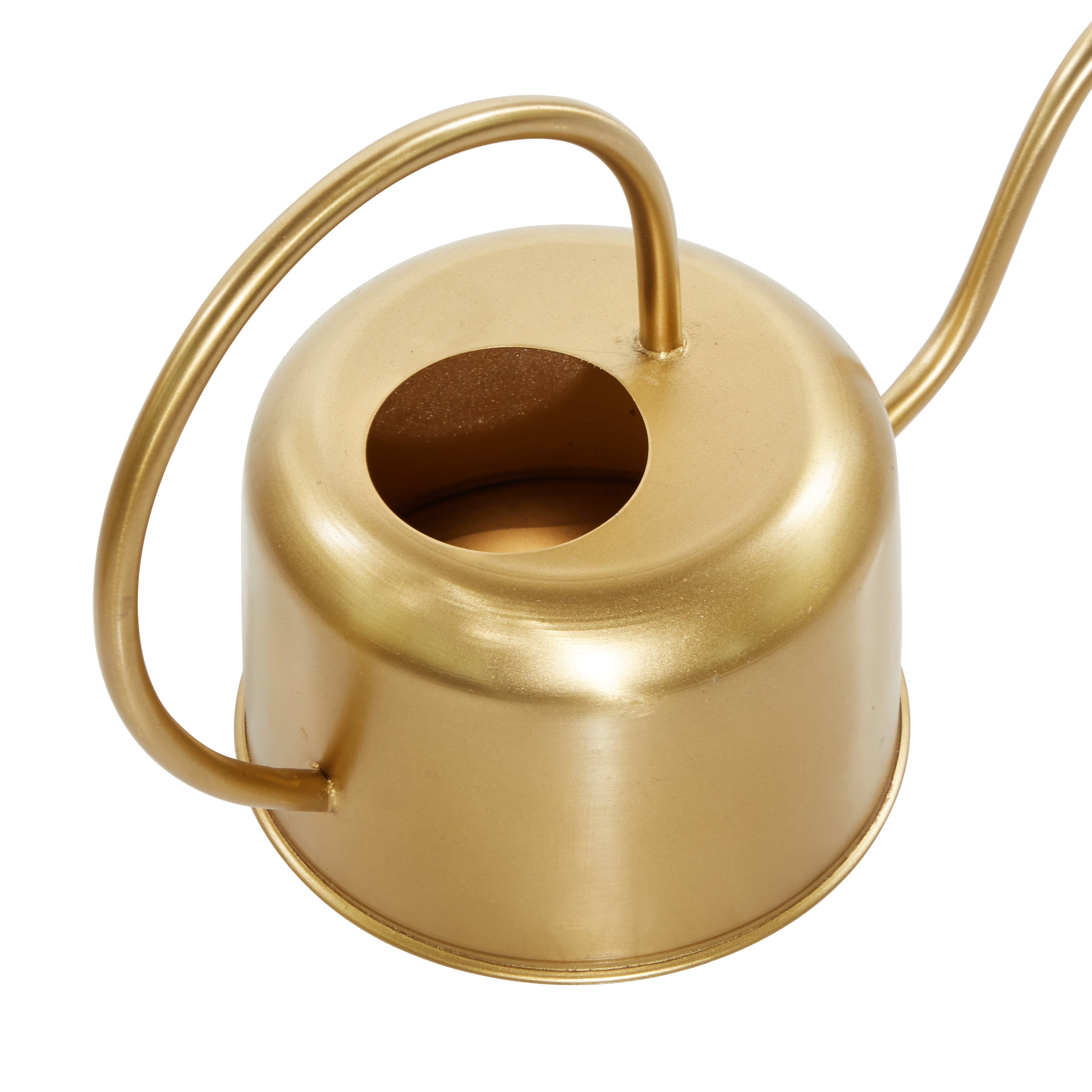DecMode 7", 8", 9"H Indoor Outdoor Gold Metal Watering Can Planter (3 Count)