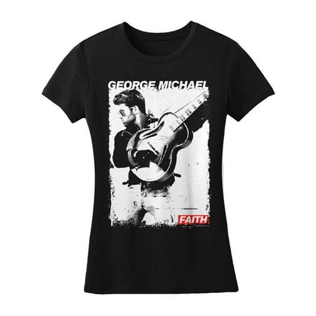 George Michael  Faith Photo Junior Top Black (George Michael Ladies & Gentlemen The Best Of George Michael)