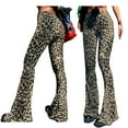 thumbnail image 2 of Flare Yoga Pants for Women - Soft High Waist Bootcut Leggings Tall & Long Leopard Flared Pants for Women Leopard Print S, 2 of 9