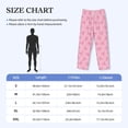 thumbnail image 4 of Picia Pink Bows Mens Soft Woven Cotton Elastic Waistband Sleep Pajama Pant Lounge Sleep Pant With Pockets And Drawstring-X-Large, 4 of 9