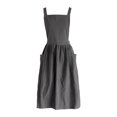 thumbnail image 2 of 2x Cotton Catering Apron Hairdresser Apron Sleeveless for perfecl delantal de cocina, 2 of 8