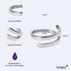 thumbnail image 4 of Anillo de Mujer LuckyLy Carola Acero Inoxidable Plateado Ajustable Talla 7, 4 of 6