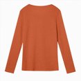 thumbnail image 4 of Towmus Lace Crochet Tops for Women Flowy Oversized Tshirts Ladies Long Sleeve V Neck Waffle Knit Textured Casual T-Shirts Blouse, 4 of 4