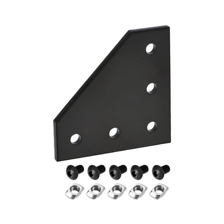 

Uxcell Corner Bracket Plate L Shape 60x60mm 2020 Aluminum Profile w Nuts and Screws Painting Black 2Pack