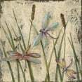 thumbnail image 2 of Reynolds, Jade 20x20 White Modern Wood Framed Museum Art Print Titled - Dancing Dragonflies I, 2 of 4