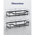 thumbnail image 3 of Shower Caddy Large - Adhesive Shower Organizer, Stainless Steel Shower Shelf for Inside Shower, No Drill Bathroom Organizers and Storage, Home Decor Accessories, 2 Pack, Black,Blanco, 3 of 15