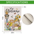 thumbnail image 5 of Spring Flag 28 X 40 Double Sided, Large Gnome Welcome Garden Flag for Outdoor, Decorative House Flag, Spring Summer Burlap Garden Gnome Decor, Farmhouse Seasonal Spring Garden Flag for Yard Outside, 5 of 6