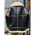thumbnail image 2 of Men's Winter Coat Genuine Sheepskin Shearling Natural Leather Jacket Super Thick Wool Liner for -30 Degree Black Plus Oversized,48,Black, 2 of 8