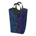 thumbnail image 2 of Waterproof Collapsible Laundry Hamper, Animal Face Graffiti Aluminum Handle Laundry Bag Storage Basket, 50L, 2 of 6