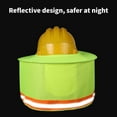 thumbnail image 6 of Hard Hat Sun Shield with Reflective Strips, Breathable Mesh Nape Cover & Wide Brim for Construction, Gardening, Outdoor Work, Adjustable Fit, Neon Yellow Polyester Sun Protection Cloth, 6 of 8