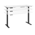 thumbnail image 1 of Bush Business Furniture Move Série 60 Bureau Debout à Hauteur Réglable, 72l x 30p, Blanc avec Base Noire, 1 of 5