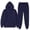 Navy, variant on Delconic Mens Fleece Hoodie and Jogger Set Pullover Hooded Sweatshirt Loose Fit Sweatpants Two Piece Casual Activewear Dark Green L
