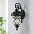 thumbnail image 3 of Vintage Outdoor Wall Lantern with Bubble Glass, Black Matte Wall Sconce Weatherproof Exterior Lighting for Porch Entryway Patio Garden (Bulb Not Included), 3 of 9