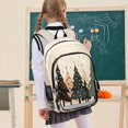 thumbnail image 7 of FORMRS Unisex School Backpack 17" Student Travel Bag with Laptop Compartment, Beige Christmas Trees, 7 of 7