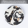 thumbnail image 4 of Thirstystone 4-Pack Black & Gold Round Resin Coasters 4.75" Diameter, 4 of 5
