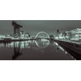 thumbnail image 2 of Frank, Assaf 18x11 White Modern Wood Framed Museum Art Print Titled - View along the river Clyde at night, Glasgow, FTBR-1901, 2 of 4