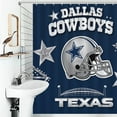 thumbnail image 3 of Football Cowboys Shower Curtain Bathtub Decor Bathroom Fabric Waterproof Curtains Shower, 3 of 6