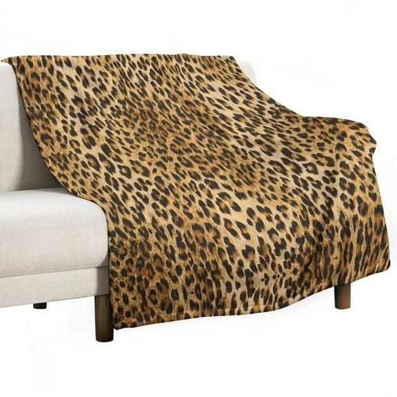 Black And White Leopard Print. Flannel Blanket Lightweight Blanket for Couch Sofa Bed, Super Soft Cozy Print Warm Blanket