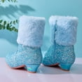 thumbnail image 6 of Piuwrlz Kids Boots Blue Girls Winter Shoes Blue Size 26, 6 of 7