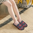 thumbnail image 6 of KLL Rose Flowers Slippers for Women Men House Slip on Indoor Outdoor Bedroom Furry Fleece Lined Ladies Comfy Anti-Skid Rubber Hard Sole-Medium, 6 of 8