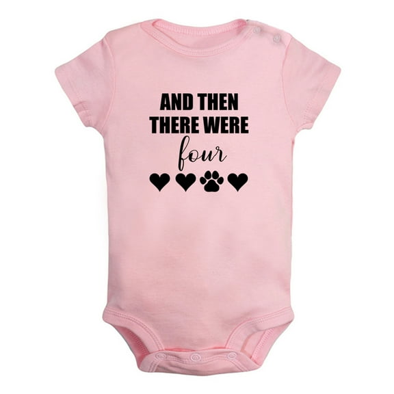 iDzn And Then There Were Four Funny Rompers For Babies, Newborn Baby Unisex Bodysuits, Infant Jumpsuits, Toddler 0-24 Months Kids One-Piece Oufits
