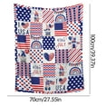 thumbnail image 3 of 4th Of July PALIFEUR Throw Blanket, 27.55 x 39.37 Inch Patriotic Flannel Blankets, Independence Day Throw Blanket for Couch Bed Office, Star Decorate Soft Blanket, 3 of 3