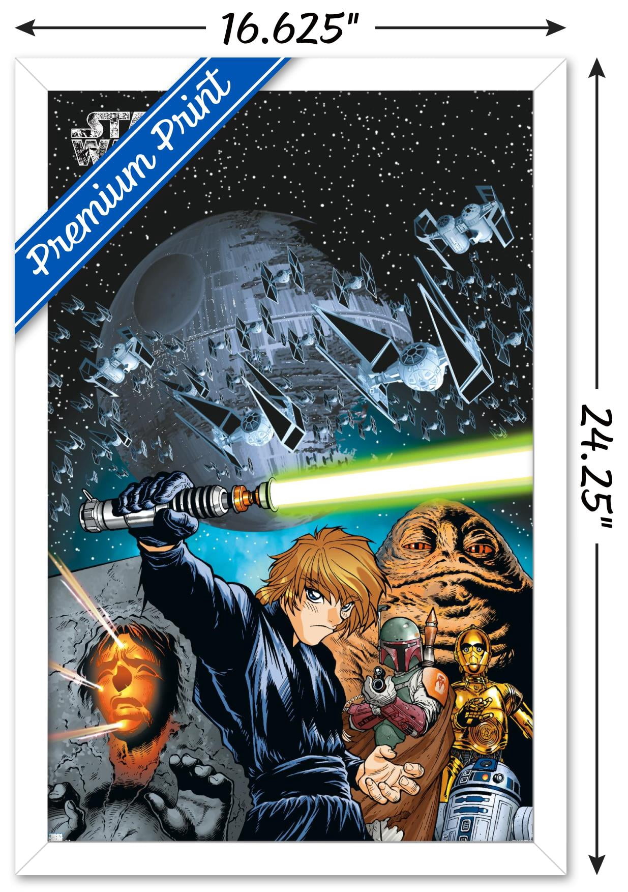 Star Wars: Manga Madness - Return of the Jedi Wall Poster, 14.725" x 22.375" Framed