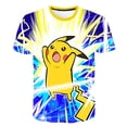 thumbnail image 1 of Camiseta con estampado 3D de Pokémon para niño y niña, ropa informal de Pikachu de dibujos animados, a la moda, de 3 a 14 años, novedad de verano qym unisex, 1 of 2