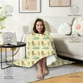 thumbnail image 4 of Wearable Blanket,LightYellow Cartoon Dinosaurs Small Dinosaurs Pattern Hooded Wearable Flannel Blanket for Adults & Teens,Winter Poncho Shawl Wrap Cape Cozy Anti-Pill,60"x80", 4 of 5