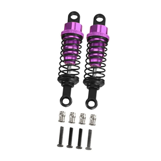 2 amortiguadores de metal de repuesto para coche teledirigido de 55 mm, escala 1/12 y 1/16 Violeta