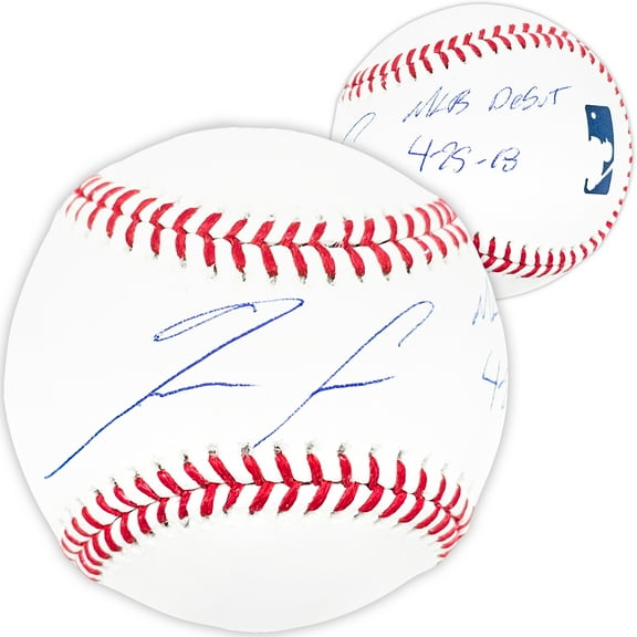 Ronald Acuna Jr. Autographed Official MLB Baseball Atlanta Braves "MLB Debut 4-25-18" Beckett BAS 185594