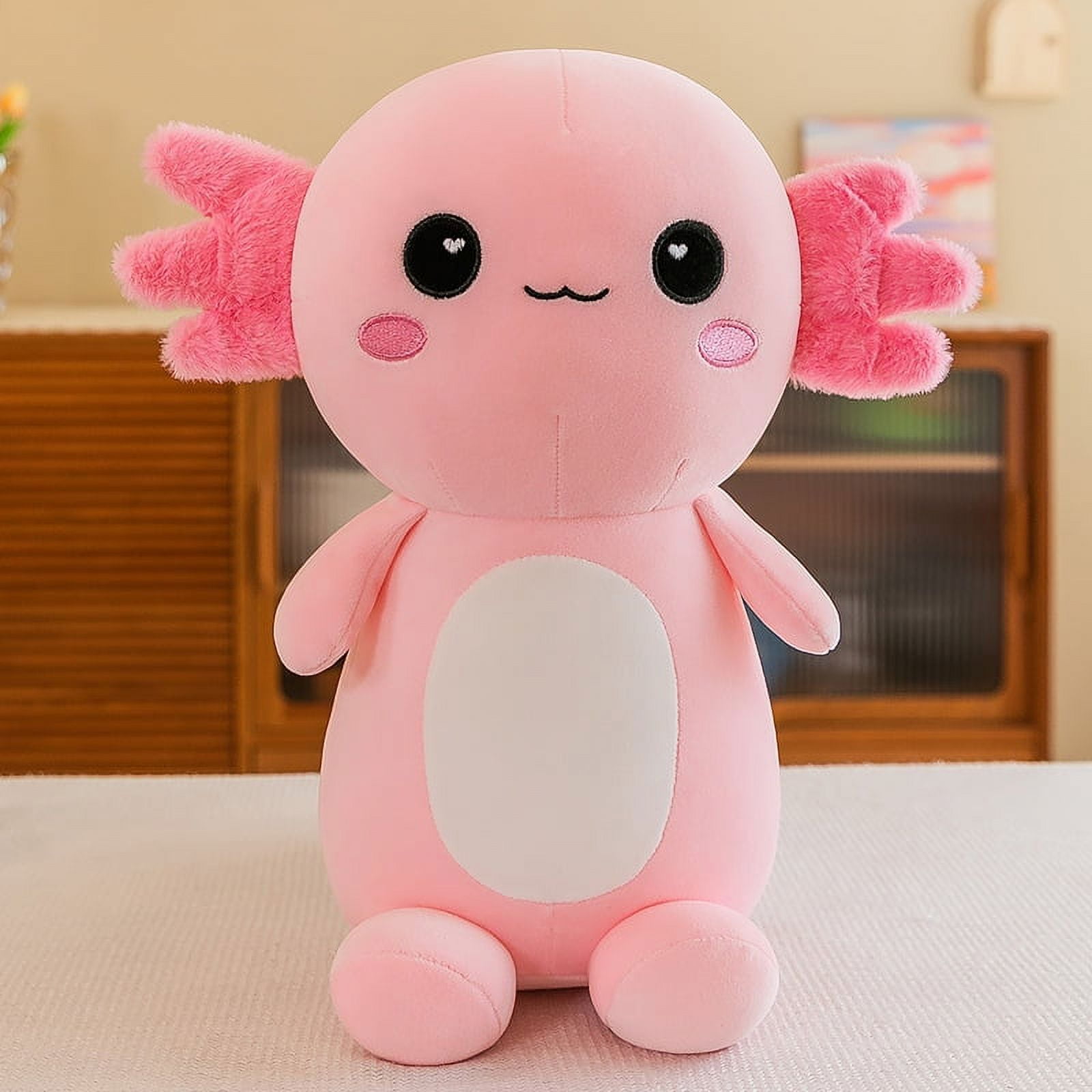 Pink Axolotl Peluche Ajolote Axolotl With Donut Plush Pink 12 Cm