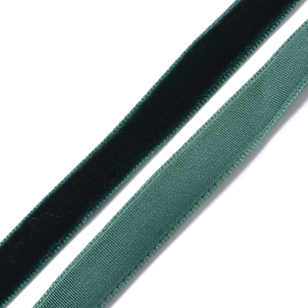 3/8 inch Single Face Velvet Ribbon Dark Green 3/8 inch(9.5mm) about 200yards/roll(182.88m/roll) Velvet