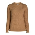 thumbnail image 4 of Time and Tru Women's and Women's Plus Mixed Stitch Sweater, Sizes XS-4X, 4 of 5